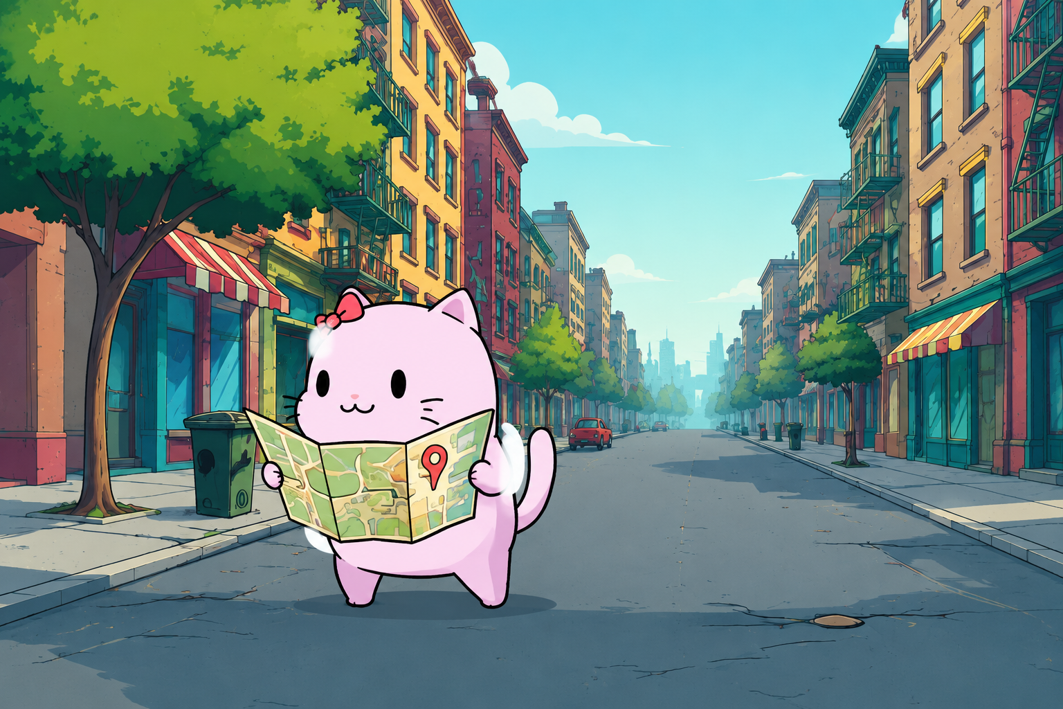 BUB reading a map